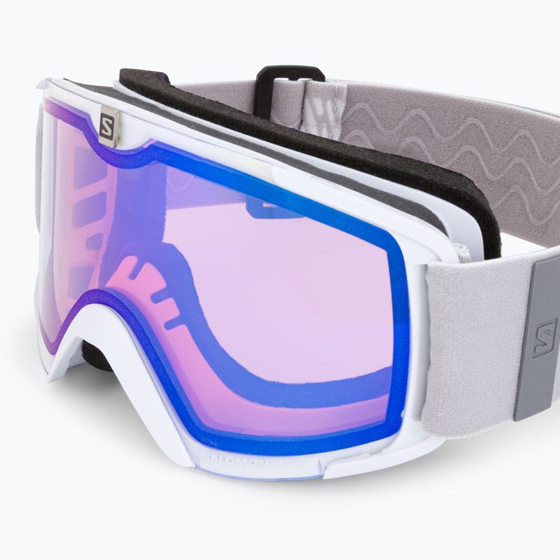 Salomon Xview Photo occhiali da sci bianco/azzurro 5