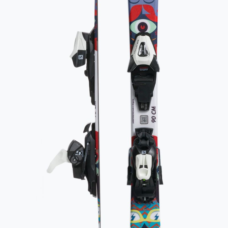 Sci da discesa per bambini Salomon T1 XS + attacchi C5 multicolore 4