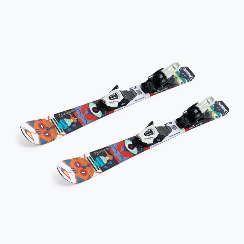 Sci da discesa per bambini Salomon T1 XS + attacchi C5 multicolore 5