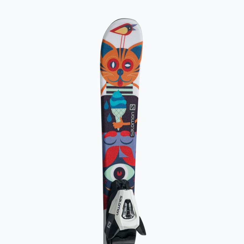 Sci da discesa per bambini Salomon T1 XS + attacchi C5 multicolore 7