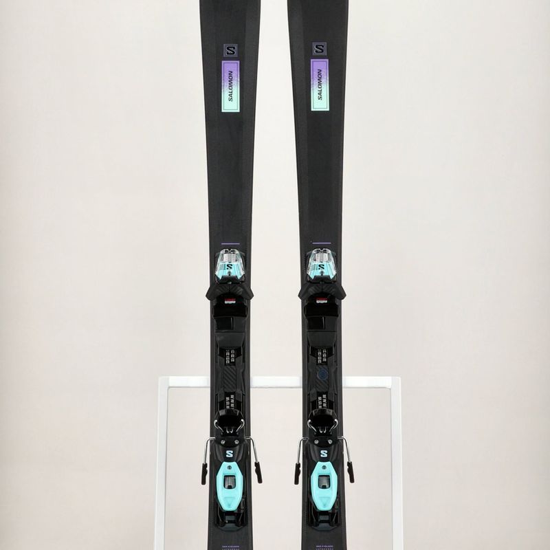 Sci da discesa da donna Salomon S/Max N6 XT + attacchi M10 GW nero/paisley viola/beach glass 13