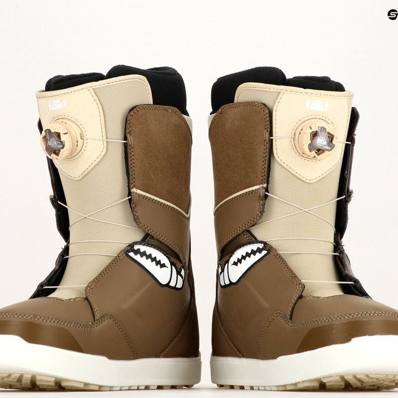 Scarponi da snowboard ThirtyTwo Lashed Double Boa Crab Grab '23 marrone/tan da uomo 7