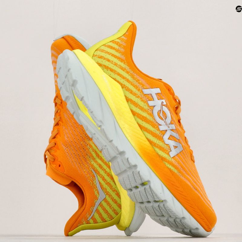 Scarpe da corsa da uomo HOKA Mach 5 giallo arancio radioso 9