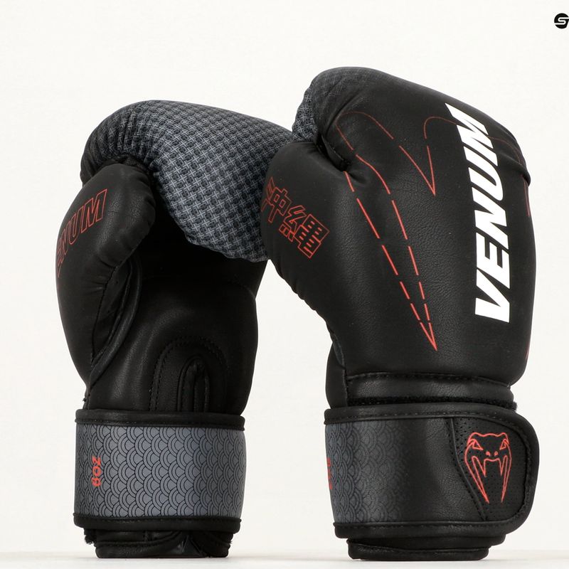 Venum Okinawa 3.0 guanti da boxe per bambini nero/rosso 7