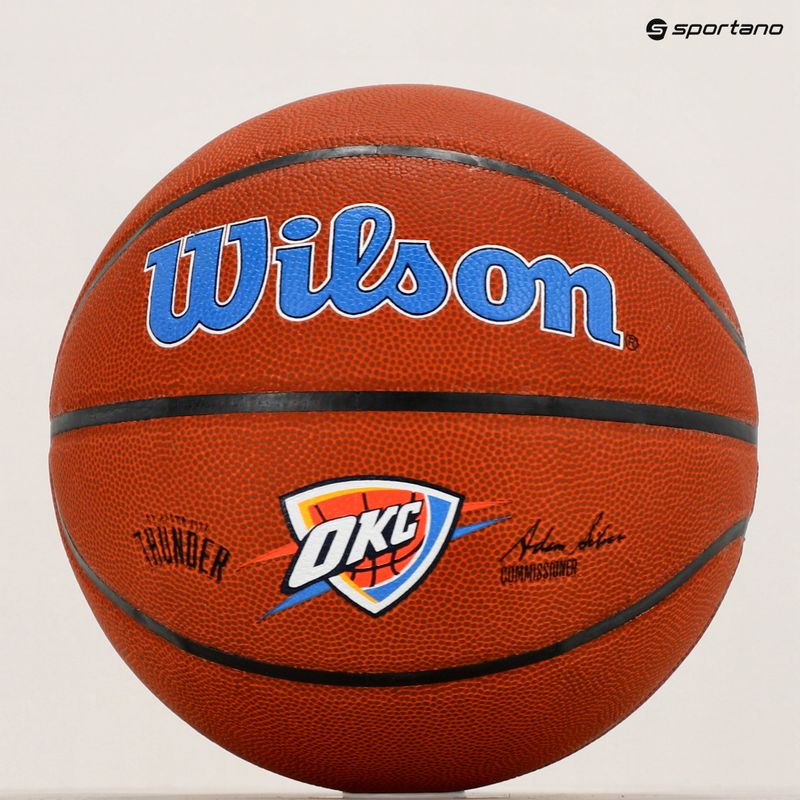 Wilson NBA Team Alliance Oklahoma City Thunder basket marrone taglia 7 6