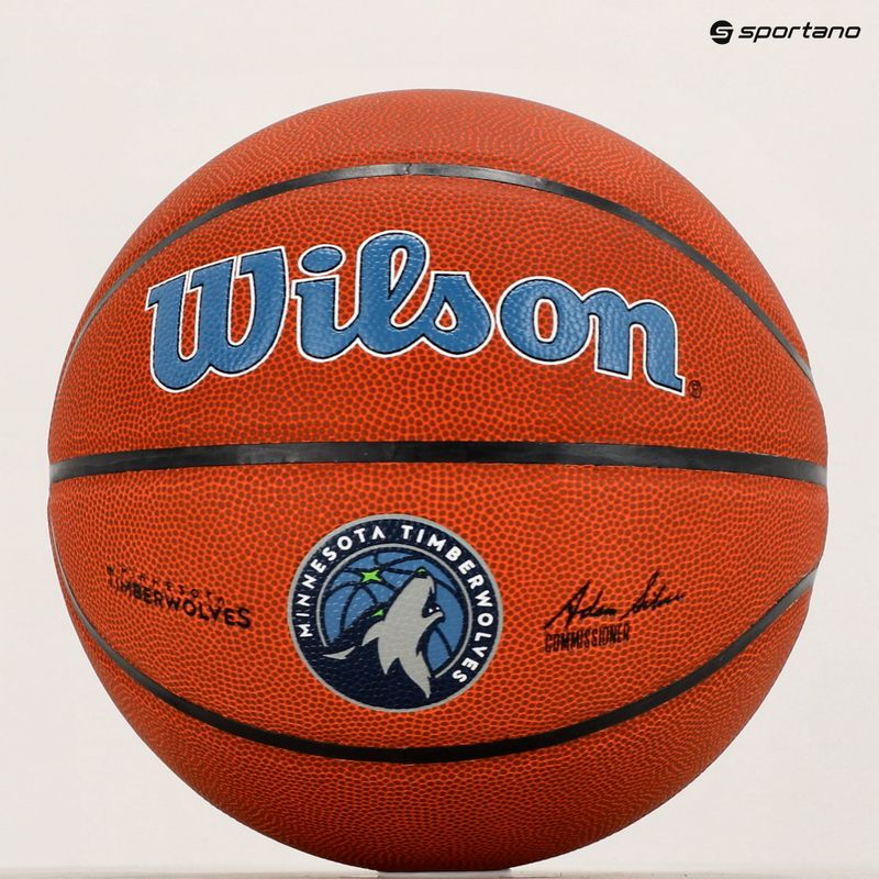 Wilson NBA Team Alliance Minnesota Timberwolves basket marrone taglia 7 6