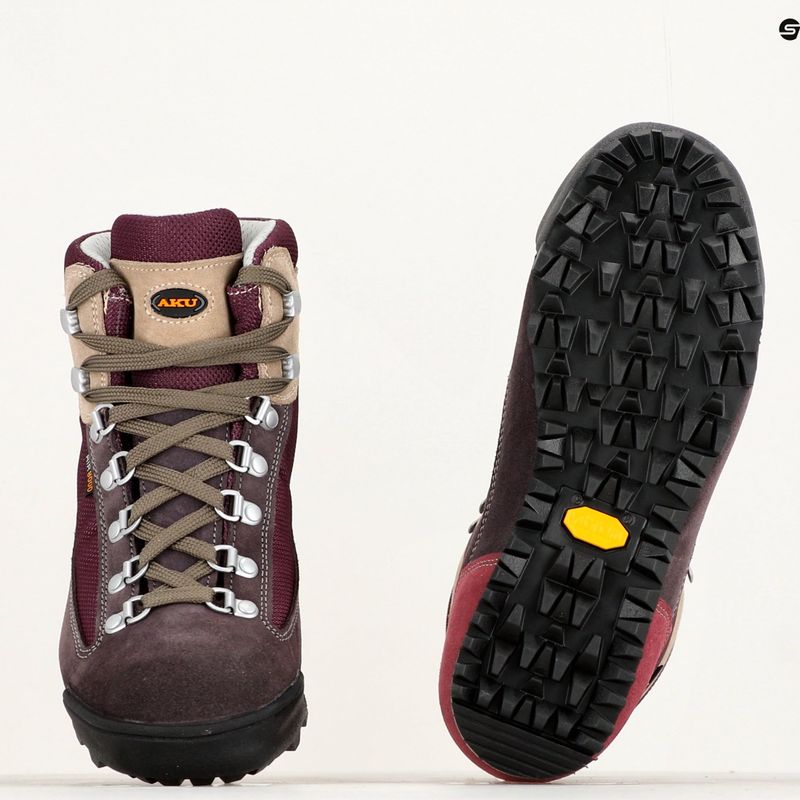 Stivali da trekking da donna AKU Ultra Light Original GTX bordeaux/viola 8