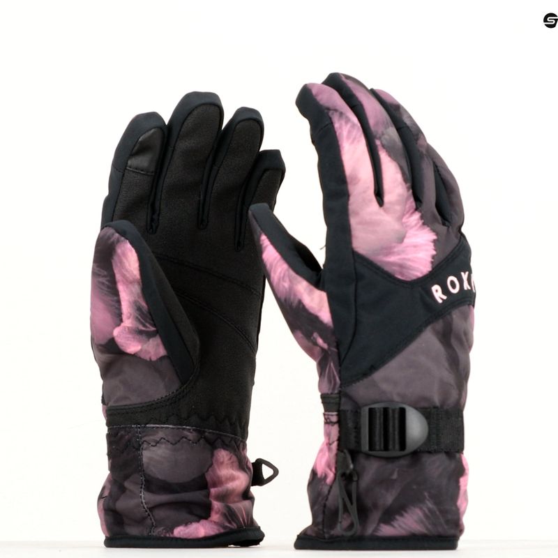 Guanti da snowboard da donna ROXY Jetty true black pansy pansy 5
