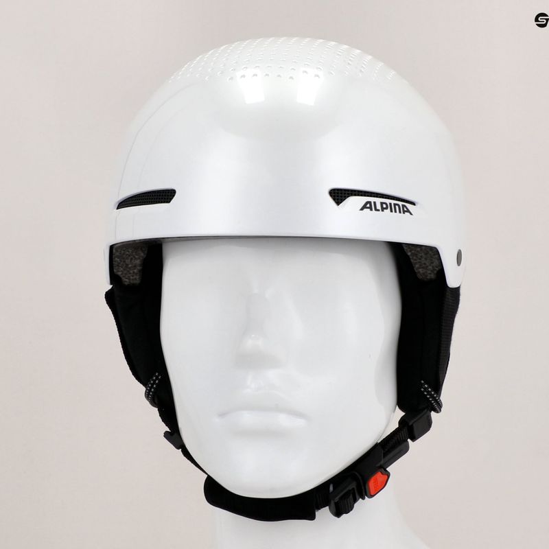 Casco da sci Alpina Arber bianco/metallico lucido 8
