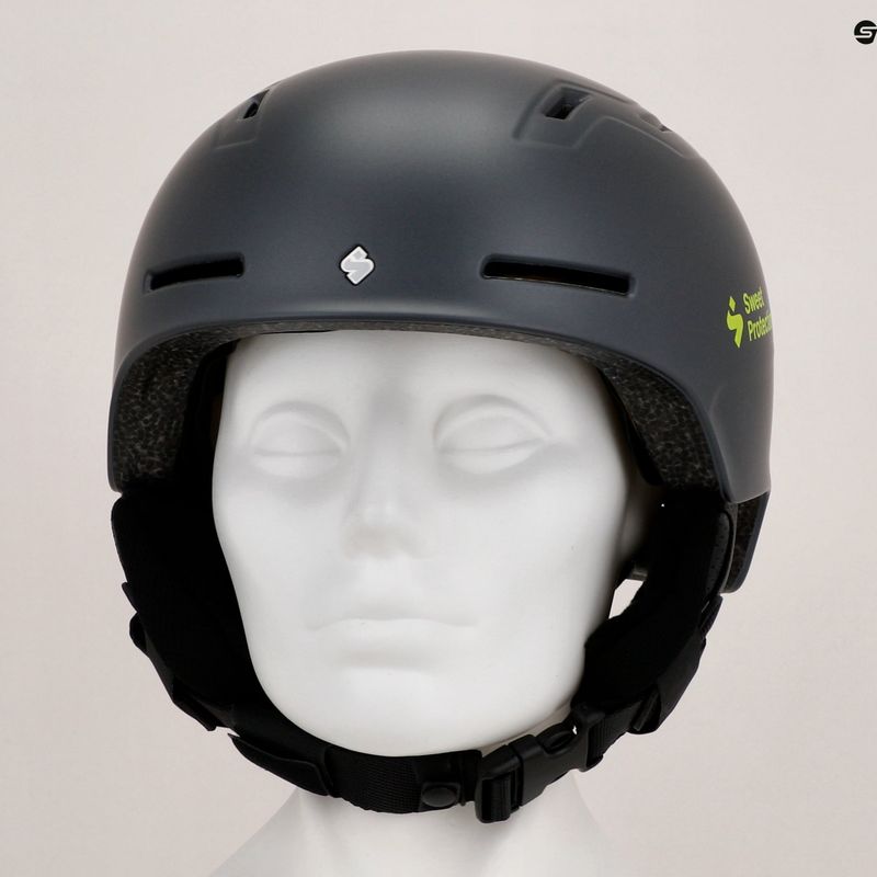 Casco da sci Sweet Protection Winder MIPS Jr grigio ardesia/fluo per bambini 13