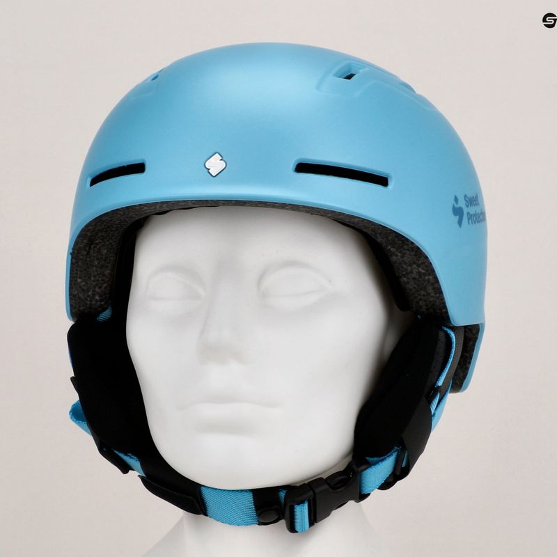 Casco da sci per bambini Sweet Protection Winder MIPS Jr blu ghiacciaio metallizzato 13