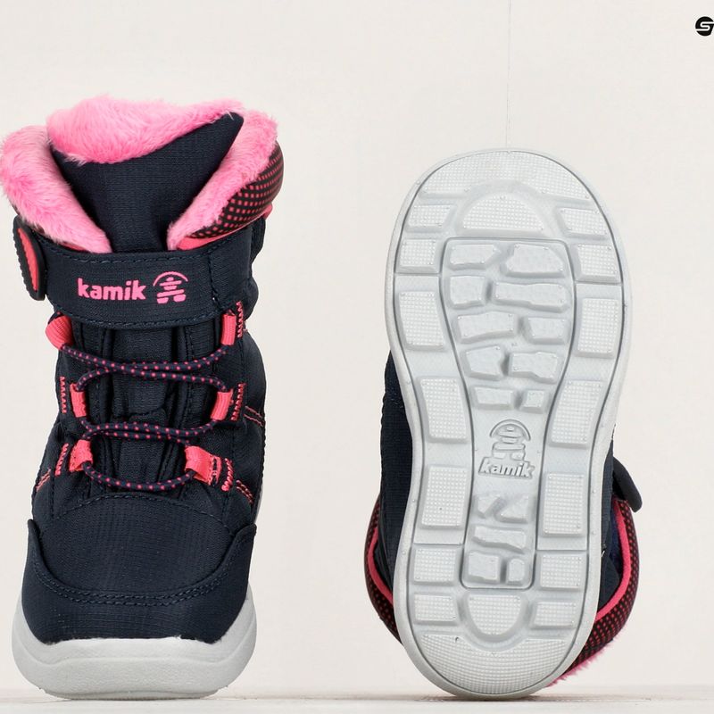 Stivali da neve Kamik Stance2 navy/magenta per bambini 10