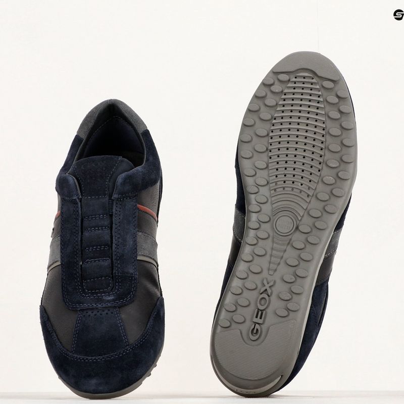 Geox Wells - scarpe da uomo, navy e bordeaux 16