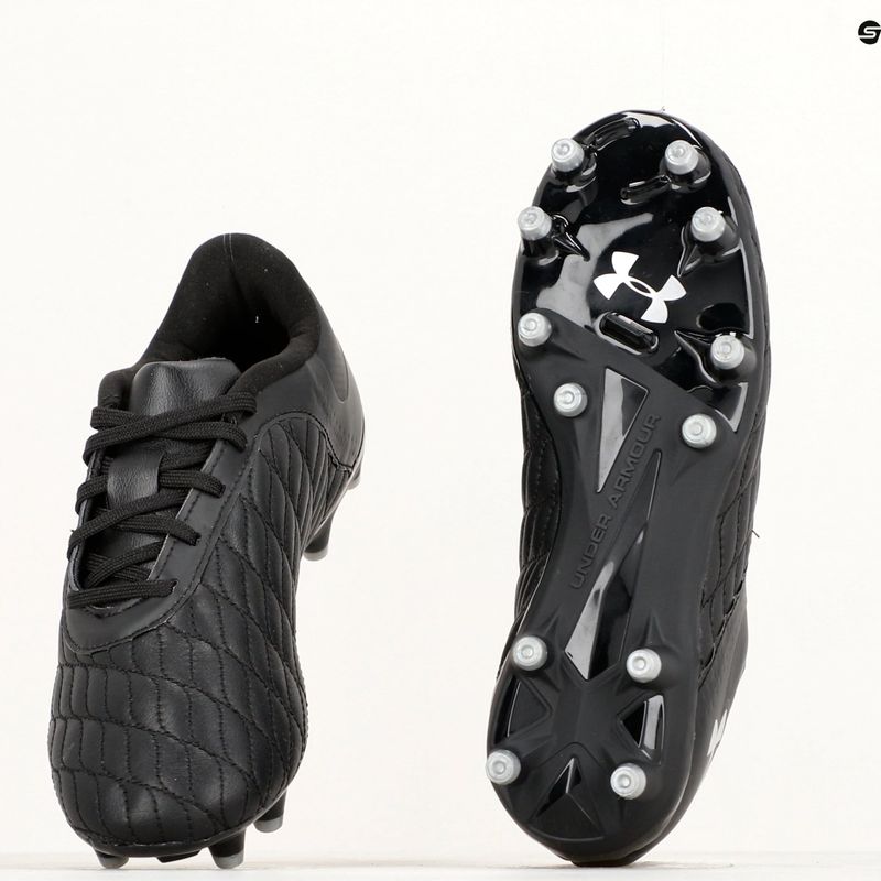 Scarpe da calcio Under Armour da bambino Magnetico Select JR 3.0 FG nero/argento metallico 8