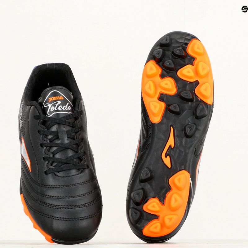 Scarpe da calcio Joma Toledo Jr HG per bambini, nero 8