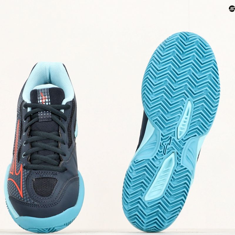Scarpe da tennis per bambini Mizuno Exceed Star CC blu collegiale/soleil/tanager/turchese 14