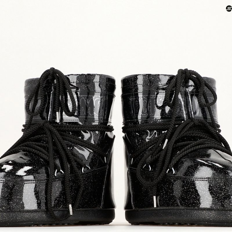 Donna Moon Boot Icon Low Glitter nero stivali da neve 10