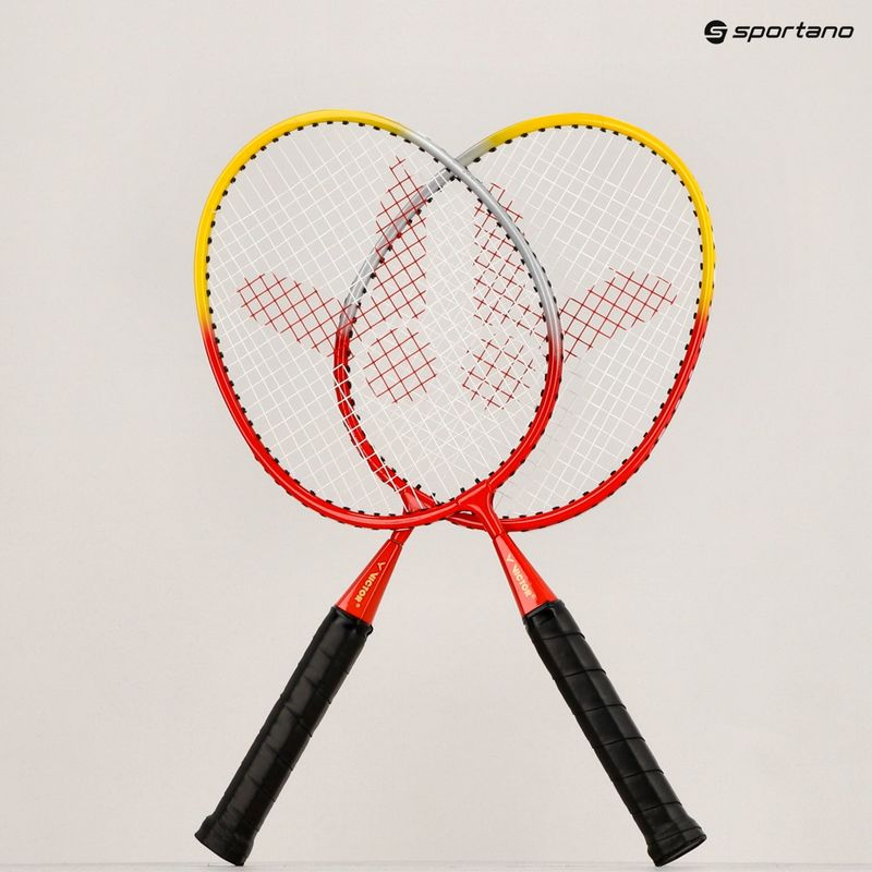 Set badminton per bambini VICFUN Mini Badminton rosso/giallo 11