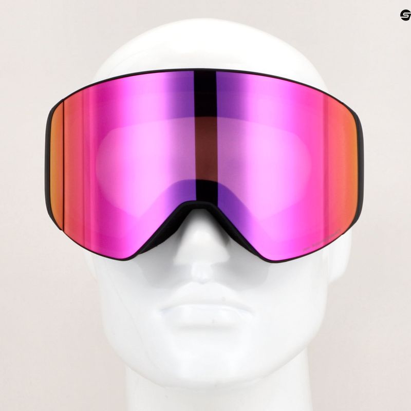 Occhiali da sci Red Bull SPECT Jam + Lente di ricambio nero opaco/viola/bordeaux a specchio/neve nuvolosa 4