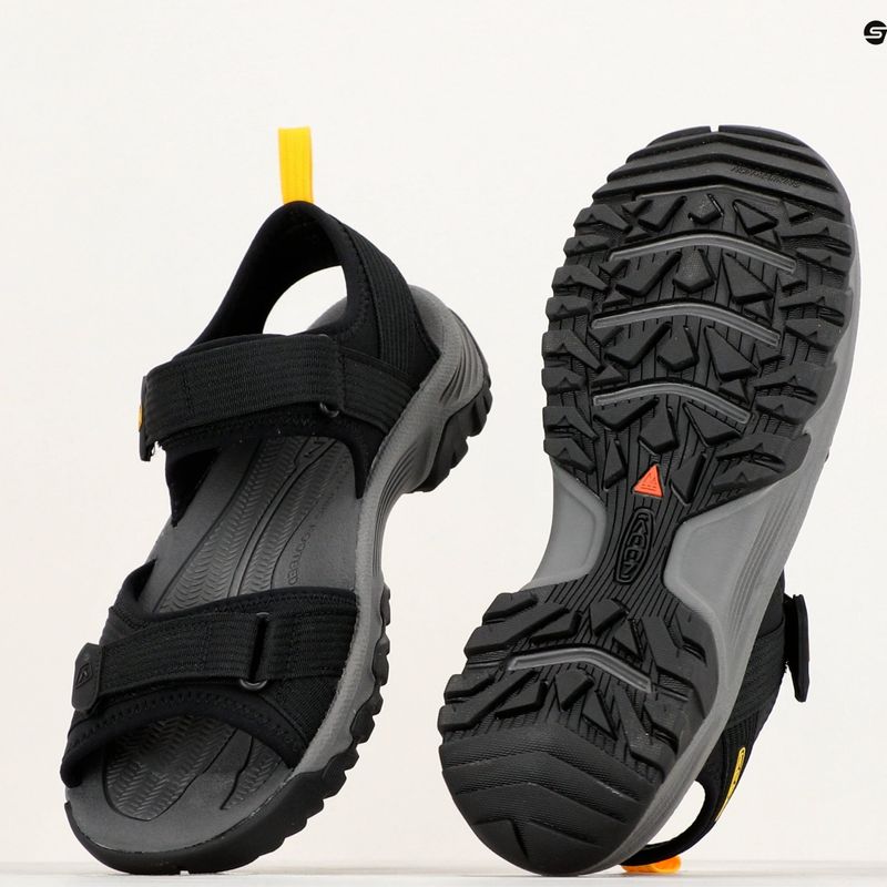 KEEN Targhee III Open Toe H2 sandali da trekking da uomo nero/giallo 14