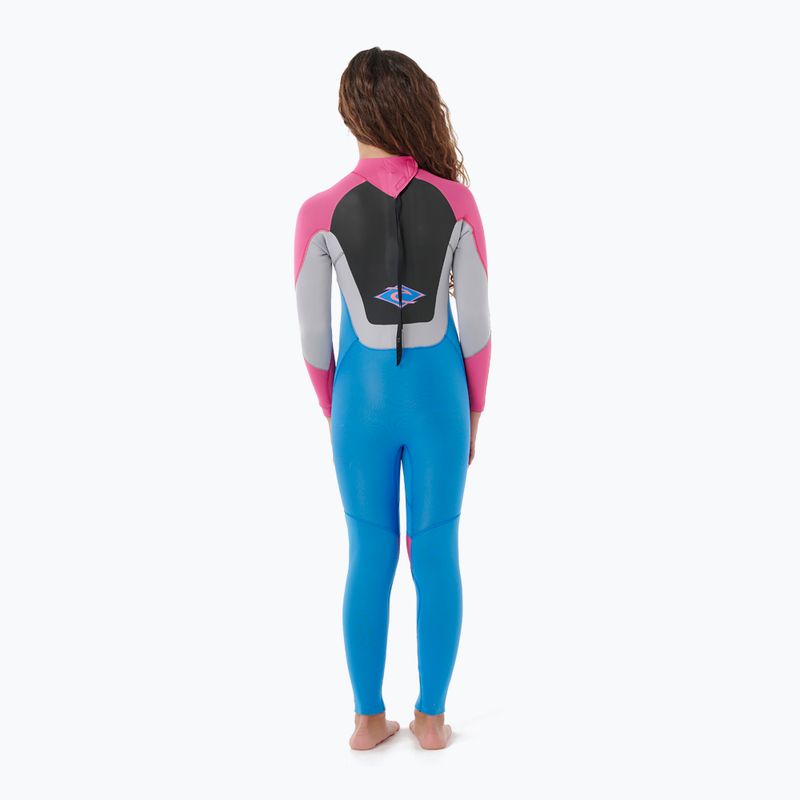 Rip Curl Omega 3/2mm Back Zip rosa schiuma da nuoto per bambini 2