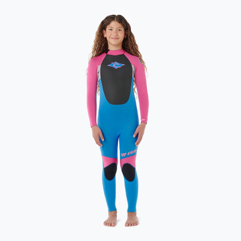 Rip Curl Omega 3/2mm Back Zip rosa schiuma da nuoto per bambini 4