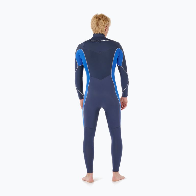 Muta da uomo per il nuoto Rip Curl Dawn Patrol 3/2mm Chest Zip electric cobalt 2