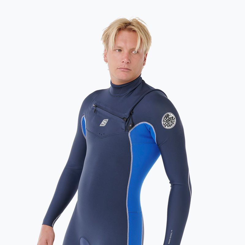 Muta da uomo per il nuoto Rip Curl Dawn Patrol 3/2mm Chest Zip electric cobalt 4