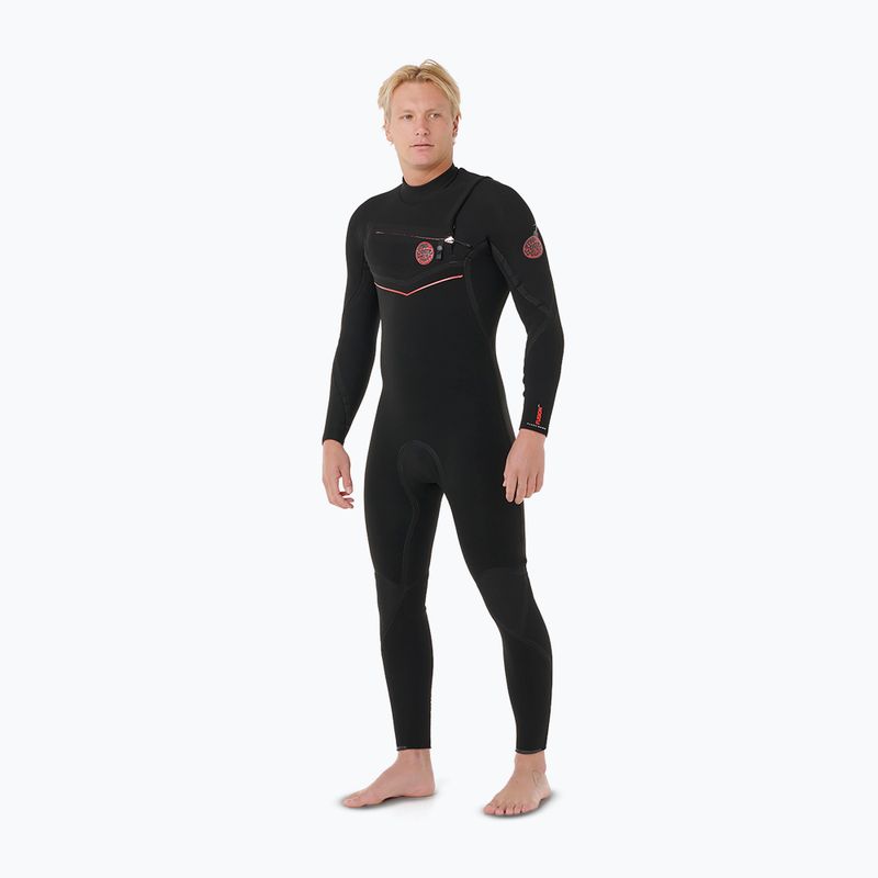 Muta da uomo Rip Curl F-Bomb Fusion 4/3 mm Chest Zip black 3