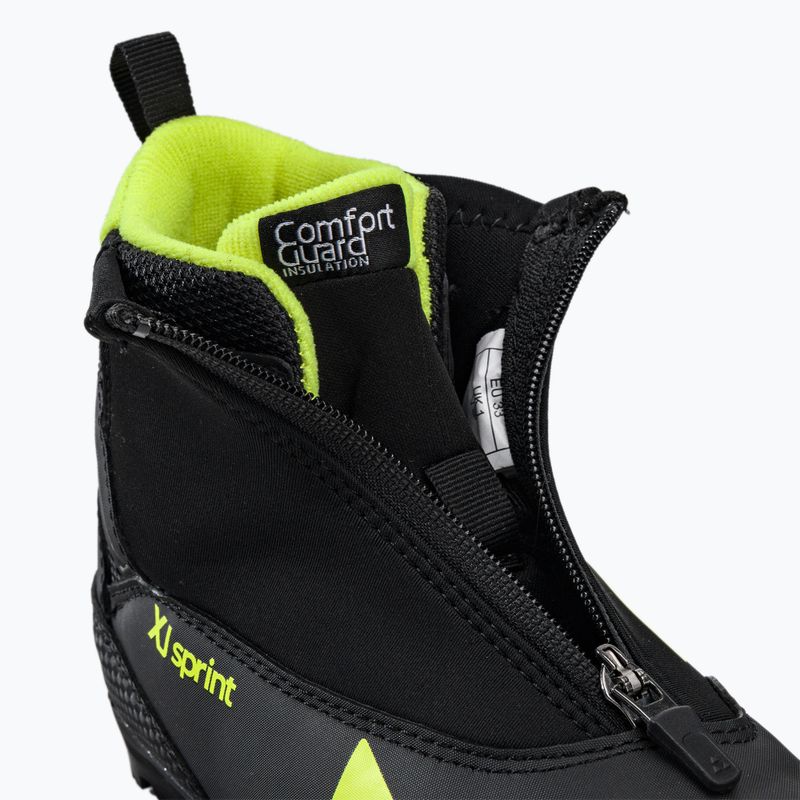 Scarponi da sci di fondo per bambini Fischer XJ Sprint nero/giallo 8