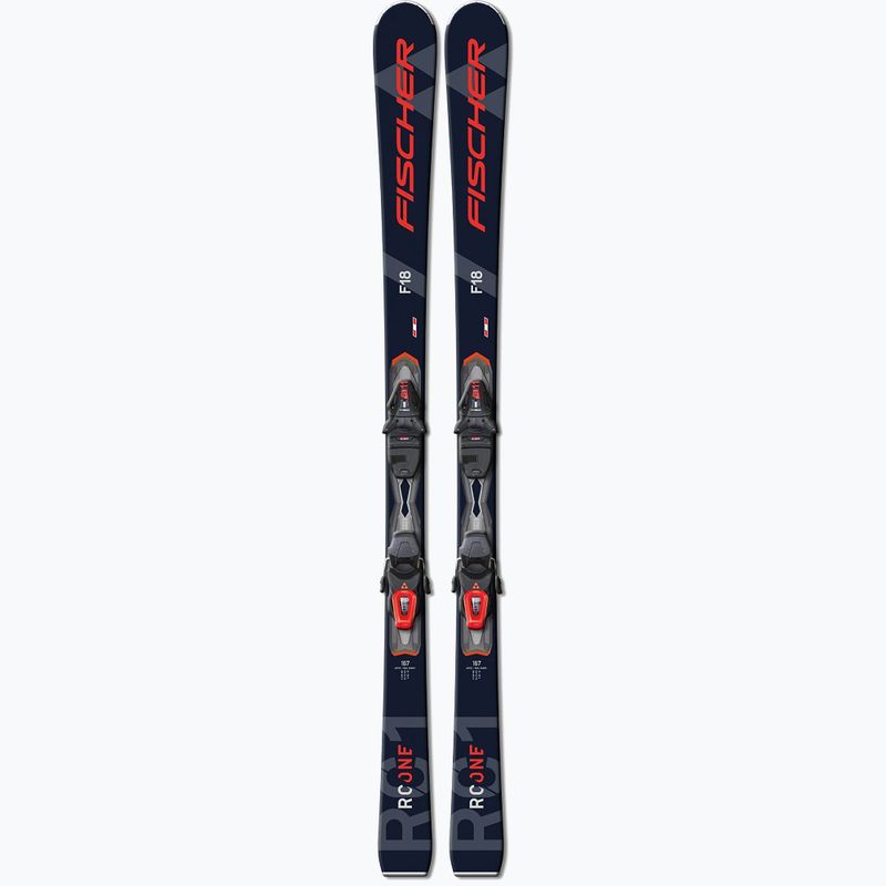 Sci da discesa Fischer RC ONE F18 AR + attacchi RS 11 PR nero/rosso 10