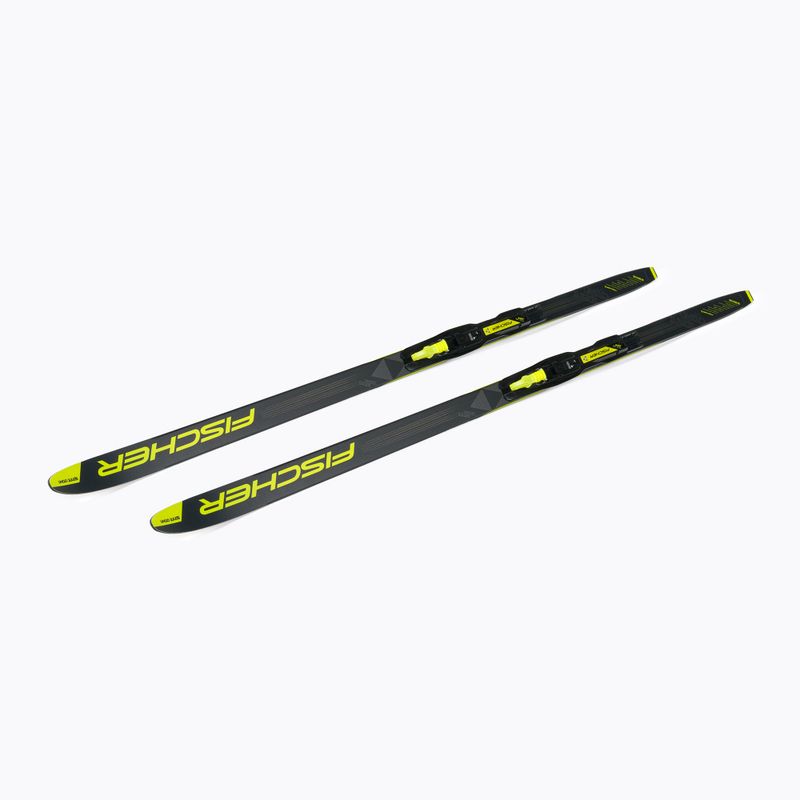 Sci di fondo Fischer Sprint Crown per bambini + attacchi Tour Step-In nero/giallo 4