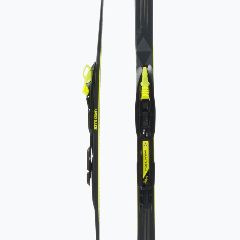 Sci di fondo Fischer Sprint Crown per bambini + attacchi Tour Step-In nero/giallo 5