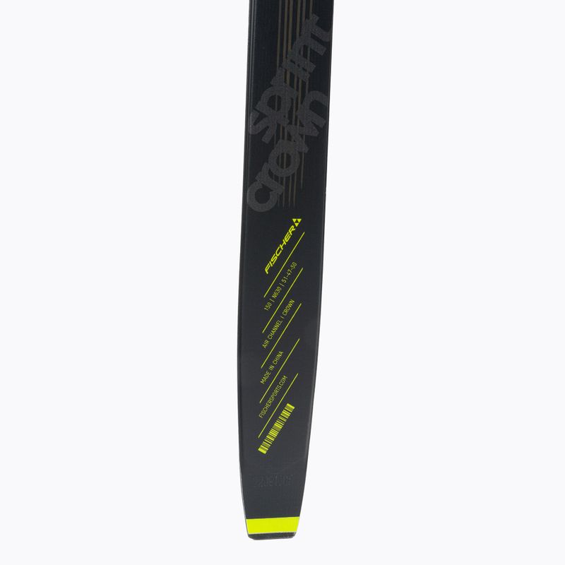 Sci di fondo Fischer Sprint Crown per bambini + attacchi Tour Step-In nero/giallo 7