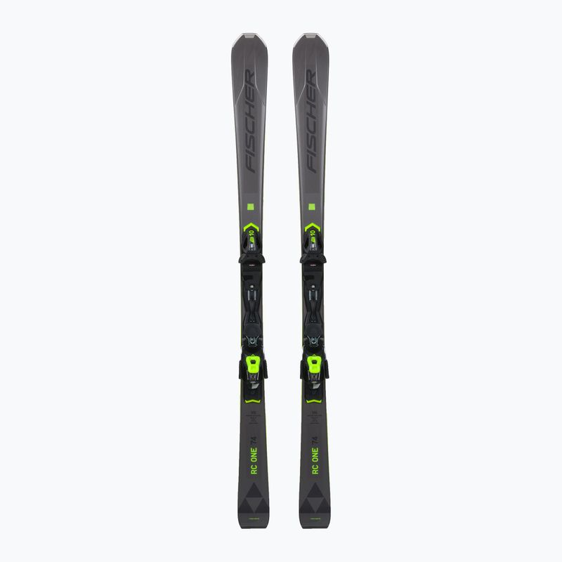 Sci da discesa Fischer RC ONE 74 AR + attacchi RS 10 PR grigio/giallo