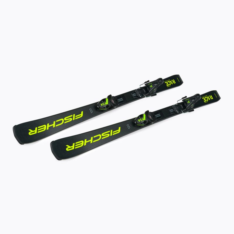 Sci da discesa per bambini Fischer RC4 RACE JRs + attacchi FJ4 CA JRs nero/giallo 4