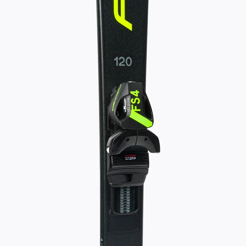 Sci da discesa per bambini Fischer RC4 RACE JRs + attacchi FJ4 CA JRs nero/giallo 6