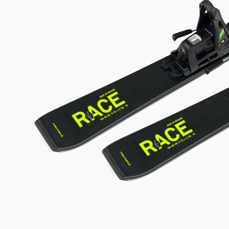 Sci da discesa per bambini Fischer RC4 RACE JRs + attacchi FJ4 CA JRs nero/giallo 9