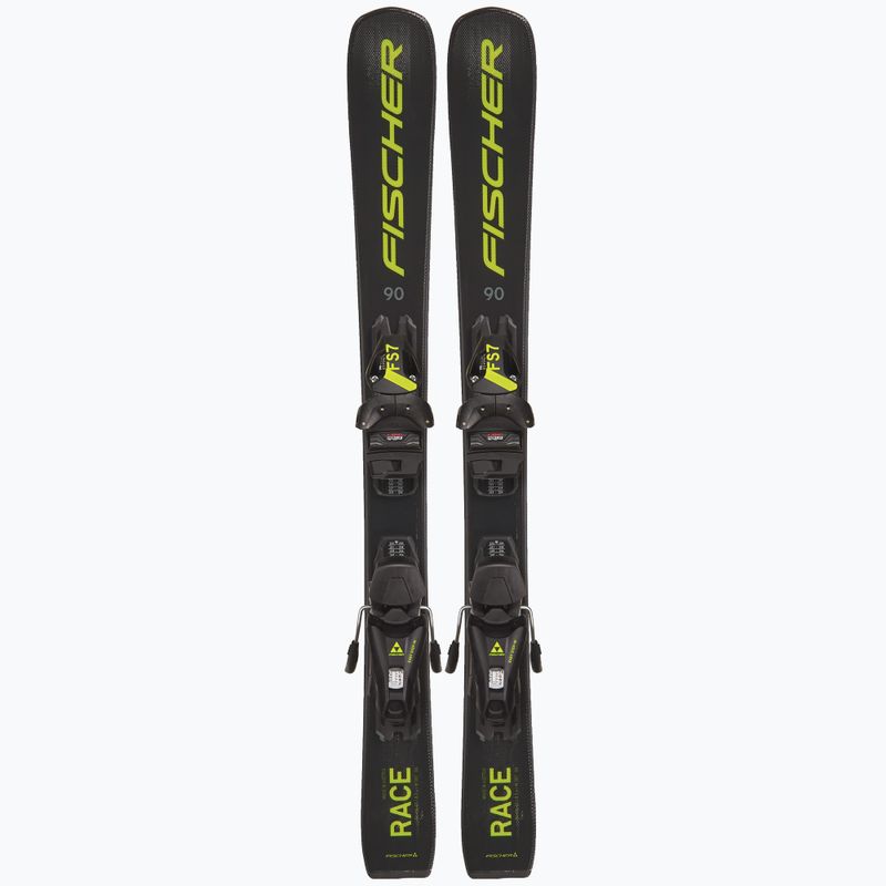 Sci da discesa per bambini Fischer RC4 RACE JRs + attacchi FJ7 CA JRs nero/giallo 10