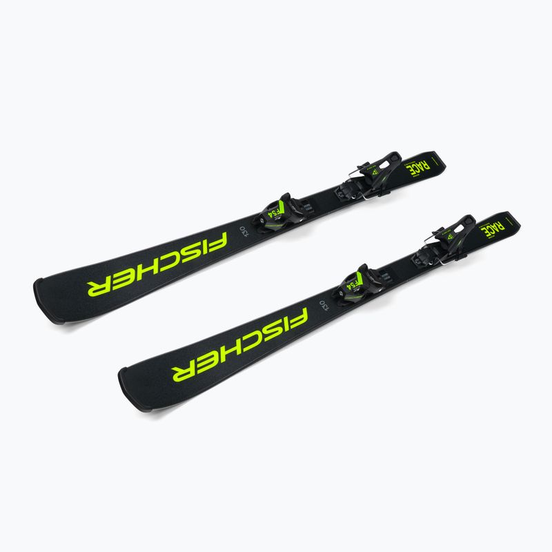 Sci da discesa per bambini Fischer RC4 RACE JRs + attacchi FJ4 CA JRs nero/giallo 4
