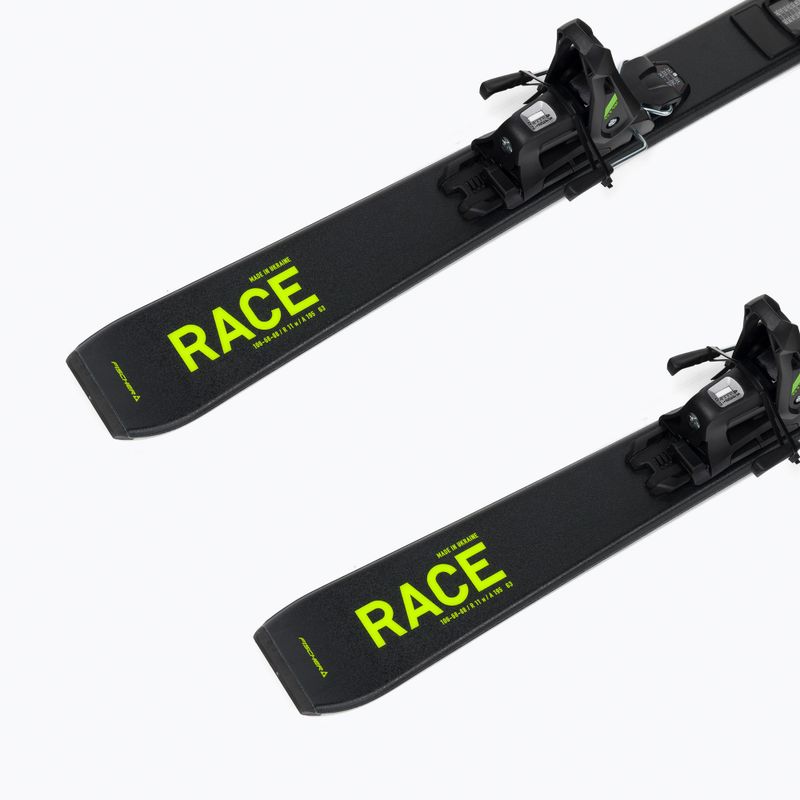 Sci da discesa per bambini Fischer RC4 RACE JRs + attacchi FJ4 CA JRs nero/giallo 9