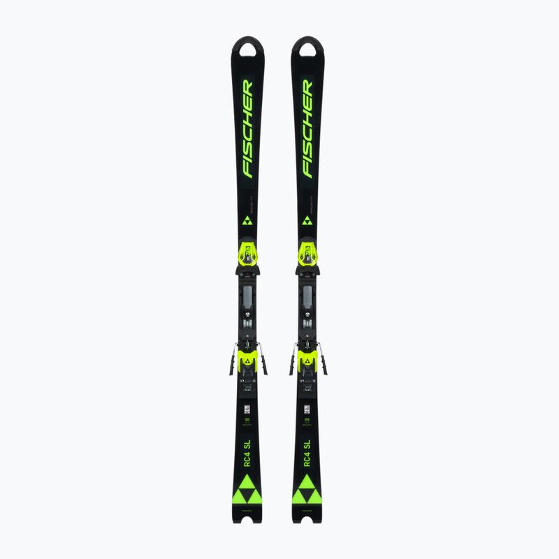 Sci da discesa da uomo Fischer RC4 Worldcup SL M Plate + attacchi RC4 Z13 FF nero/giallo