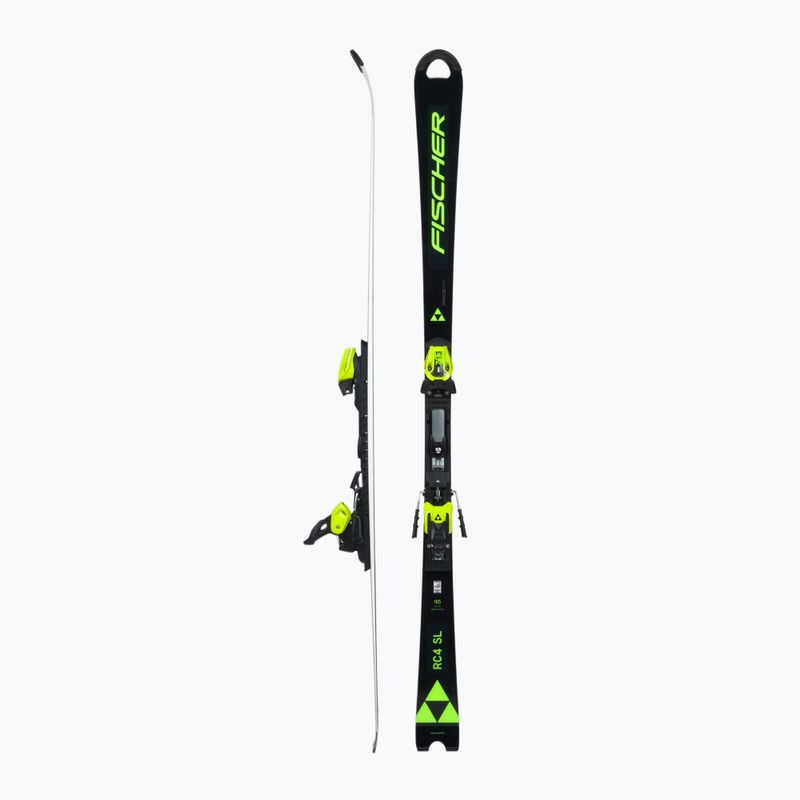 Sci da discesa da uomo Fischer RC4 Worldcup SL M Plate + attacchi RC4 Z13 FF nero/giallo 2