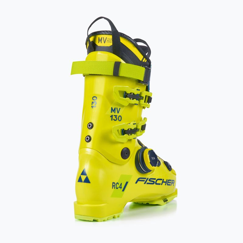 Scarponi da sci da uomo Fischer RC4 130 MV BOA VAC GW giallo/giallo 9