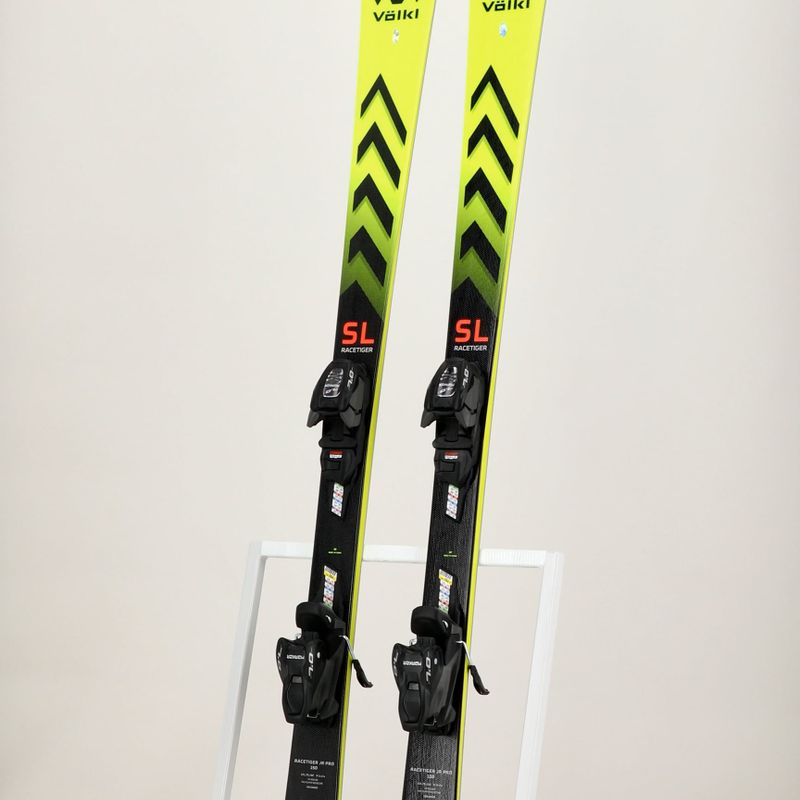Sci da discesa per bambini Völkl Racetiger Junior Pro + Attacchi 7.0 VMotion Jr flo giallo/nero 7