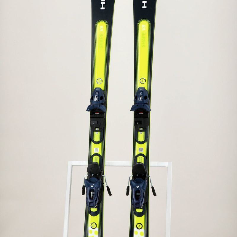 Sci da discesa HEAD Shape e-V8 SW AMT-PR + attacchi PR 11 blu scuro/giallo neon 8