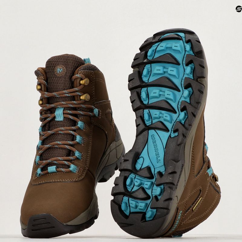 Scarpe da trekking da donna Merrell Vego Mid LTR WP terra scura/blu britannico 9