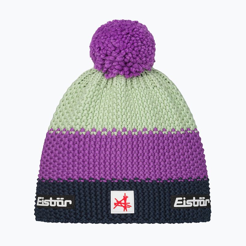Berretto invernale da bambino Eisbar Stan Pompon SA purple