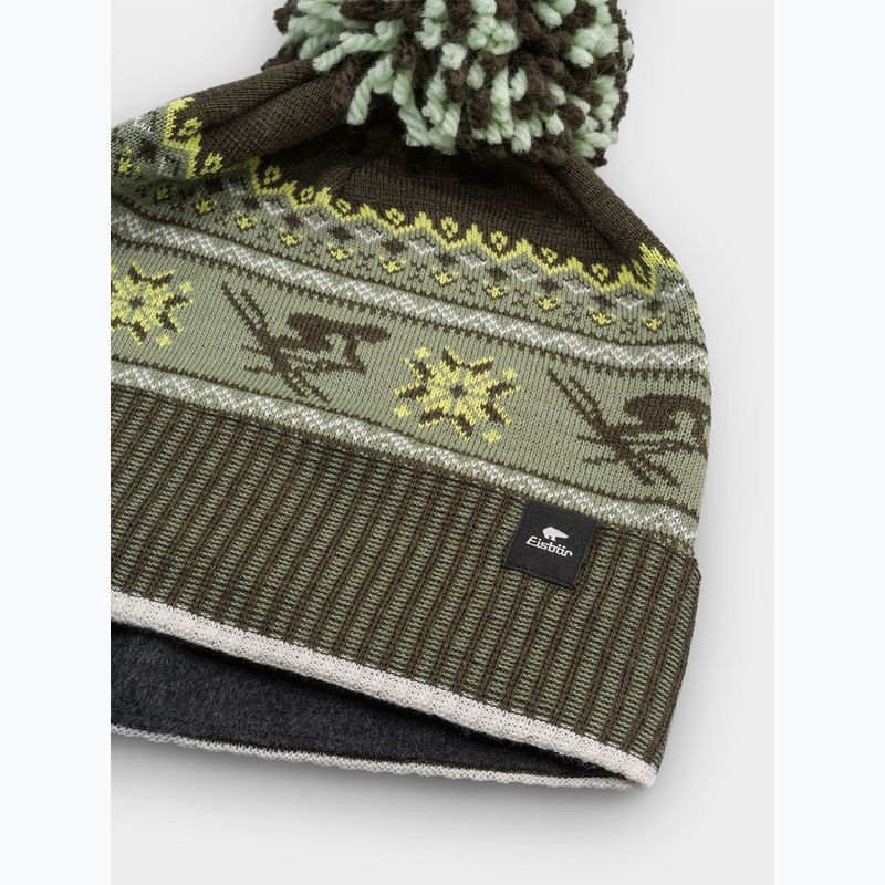 Cappello invernale Eisbar Retroski Pompon olive/khaki green 2