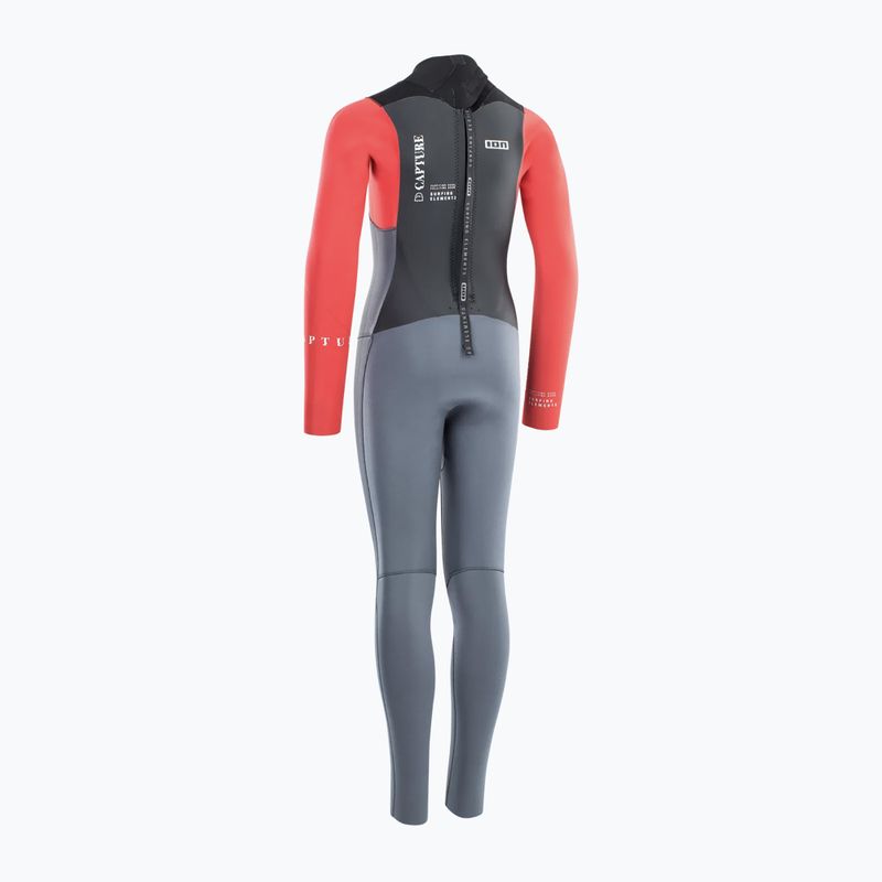 Muta da surf per bambini ION Capture 4/3 Back Zip Jr steel blue/red 2